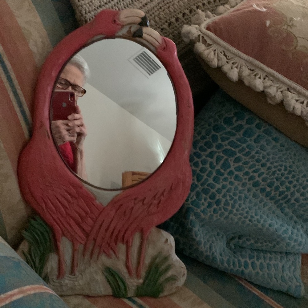 Flamingo Mirror 20” tall. To be picked up